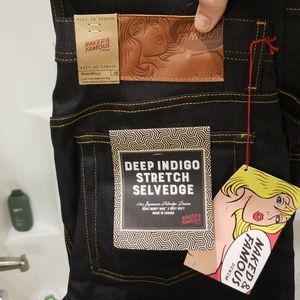Naked and famous. Deep indigo stretch selvedge. 38